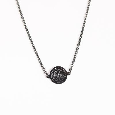 China Black Plated Stainless Steel Necklaces Simple Design 2022 FASHIONABLE Cool Unique Designs for sale