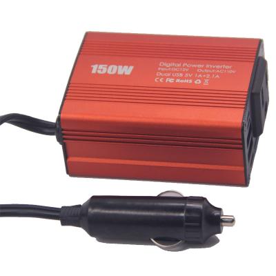 China Car 150W Power Inverter Inversor DC 12V To AC 110V With Dual Usb 5V 3.1A Usb Ports Car Charger Adapter 82*64*38mm for sale