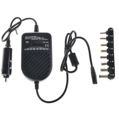 China 80W LAPTOP Car Charger 15V-24V Auto Power Supply Set Adjustable Laptop Adapter + Detachable Computer Charger 8 Outlets for sale