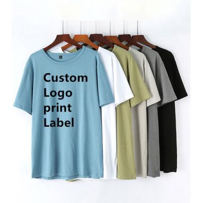 China Anti-Wrinkle All Color Breathable 210 Gsm 100% Cotton Custom Branded LOGO Printing Plain Men's T-Shirt for sale