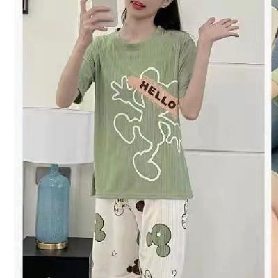 China QUICK DRY the manufacturer directly provides new large size pajamas, women's summer Korean loose double-sided cute cute short shorts, ho for sale