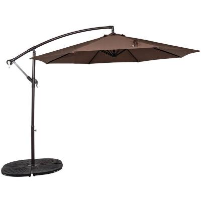 China Cafe Balcony Commercial Big size outdoor cantilever umbrella garden overhanging parasol ombrellone for sale