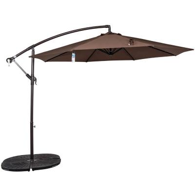 China Round Shape 3m Outdoor Flap Umbrella 8 Ribs Garden Patio Good Umbrella With Stand for sale