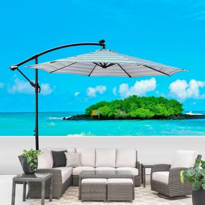 China Beach Vacation Parasoles Warm And Romantic Night Outdoor Event Patio Umbrella With Led Light for sale