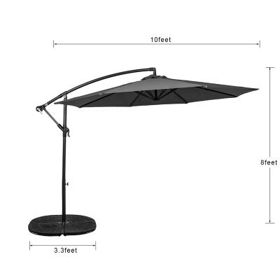 China Led Solar Market Garden Umbrella 10feet Outdoor Waterproof Sun Cantilever Umbrella for sale