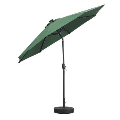 China Outdoor Garden Steel Parasol Umbrella Garden Sun Shaded Parasol Patio Umbrella With Bases Parts for sale