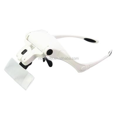 China LED Eyelash Extensions Magnifier Glasses Increase Efficiency LED Light Eyelash Extension Magnifier White Light Glasses For Beautician for sale