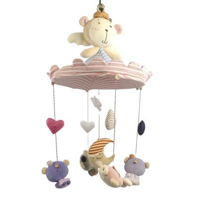 China Dollhouse Home Wind Chimes Non-Throwing Baby Short Plush Toy Cute Cartoon Baby Rattle Hanging Hanging Toy for sale