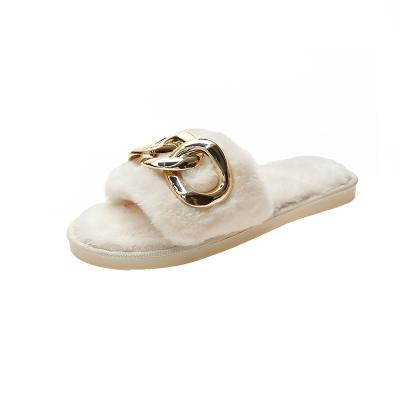 China Breathable Women's Fluffy House Slips Furry Home Furry Slippers Slides Furry Slippers For Women for sale