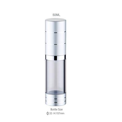 China Personal Wholesale Transparent Airless Pump Bottle Cosmetic Airless Packaging Bottle 50ml for sale