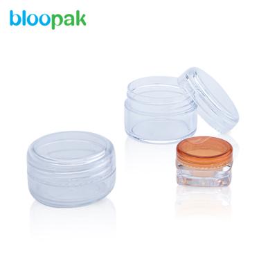 China High Quality Clear Plastic Personal Skin Care Packaging Jar Mini Cosmetic Packaging for sale