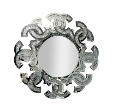 China Eco - Friendly Sparkle Diamond Crushed Decorative Home Venetian Wall Mirror for sale