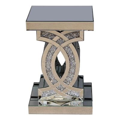 China Other Success Crushed Guanding Diamond Furniture CC Mirrored Table Side Coffee Table End Table Home Decor for sale