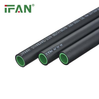 China PPR Ifan Plumbing Pipe System Landscaping Drain PN 16 UV Black Color Drain In Ppr Water Supply Pipe for sale