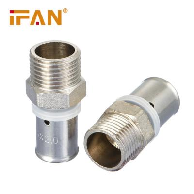 China IFAN Factory Direct Sales Brass Male Pex Fittings 16mm 18mm 20mm 25mm Pex Fittings Normal Press Fittings 32mm for sale