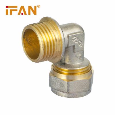 China Pex Ifan Pipe System Manufacturer Wholesale Brass Fittings Male And Female Elbow Plumbing Brass Fitting For PEX PIPE for sale