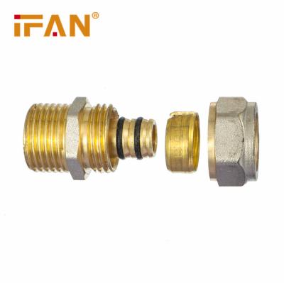 China Pex Pipe System Ifan Factory Supply High Temperature Pex Al Pex Pipe Fittings Brass Male Plug Directly for sale