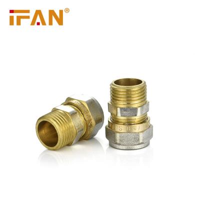 China Pex Al Pex Pipe Fittings Wholesale Pex Pipe System Piping System Fitting Press Crimp Brass Male Socket Ifan for sale