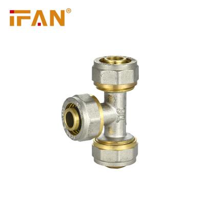 China Pex Ifan Pipe System Popular Hot Water And Cold Water Brass Tee Pex Compression Fitting Poly Pex Fittings for sale