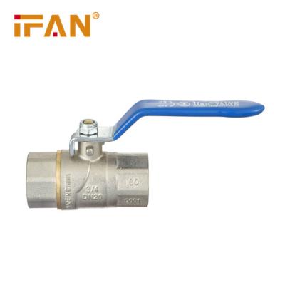 China General Ifan Wholesale good quality blue color handle brass valve for water supply system brass ball valve for sale