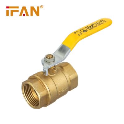 China Ifan Factory Valve Brass Water Oil General Gas 1/2 Inch Female Threaded Copper Forged Brass Ball Valve for sale