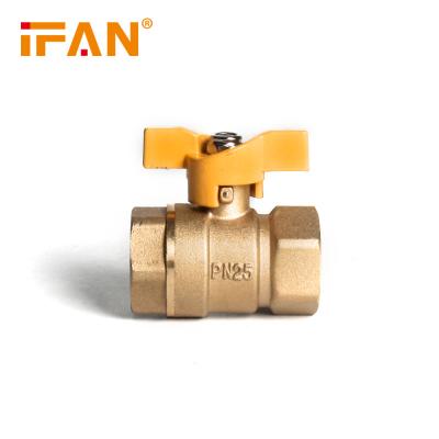 China General Ifan Cold Water And Hot Water Ball Valve Butterfly Ball Valve High Performance Female Brass Butterfly Valve for sale