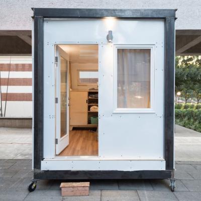 China Modern Wholesale Security Portable Prefab Container House home fabricated flat pack foldable container house Warehouse for sale