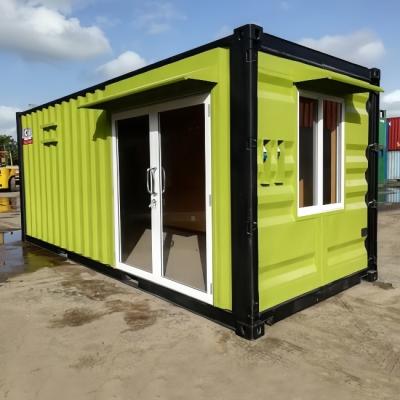 China Modern Prefab house modular 20FT flat pack container house camping small tiny container house home office fast build for sale