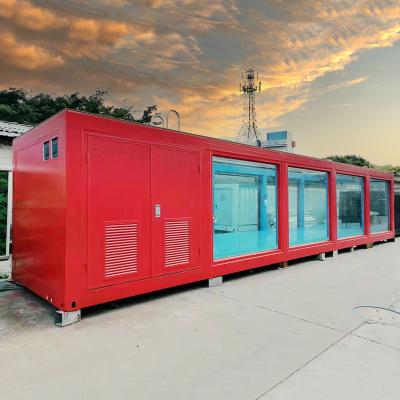 China Quick assembly 1.2m to 2.4m Deep Shipping Container Swimming Pool Outdoor with Filtration and Heating System for sale