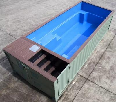 China Modern Customized 20ft 40ft Outdoor Swimming Container Pool with Circulating Filtration System Container Houses for Outdoor Use for sale