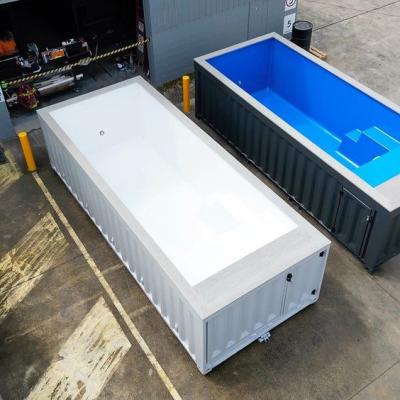 China Quick assembly Wholesale pools customized modular shipping container swimming pool 20ft or customized size container pool for sale