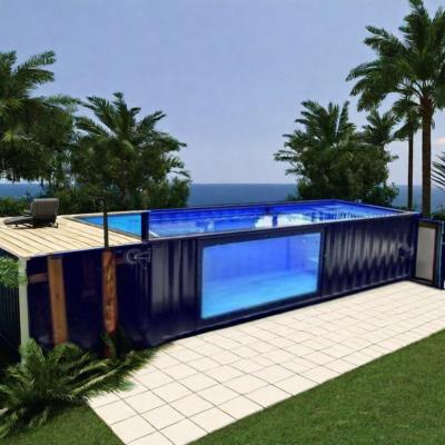 China Modern Container Swimming Pool 40 20   Feet Shipping Container Swimming Pool for convenient living for sale