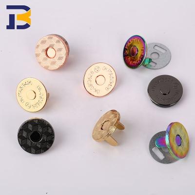 China Wholesale Eco-friendly Round Strong Magnet Flatback Buttons Magnetic Snap Metal Magnetic Buckle Button for Clothing and Bag for sale