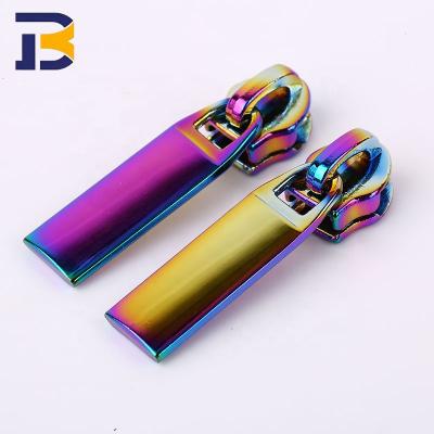 China Nylon Zip Head Exquisite Logo Rainbow Nickel Free Custom Zipper Pull Creative Pattern Zipper Slider and Puller for sale