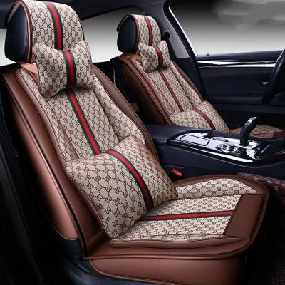 China Soft luxury design universal car seat cover leather 5seats ET0014 for sale