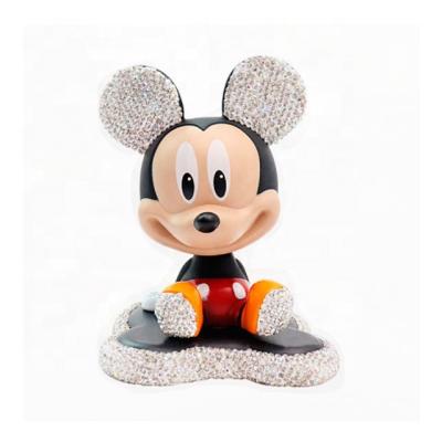 China New Cute Diamond-encrusted Mickey Minnie Shakes Car To Show Car Parts for sale