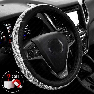 China Diamond Rhinestone Car Steering-Wheel Cover Accessories Women Bling Bling Interior Girls for sale