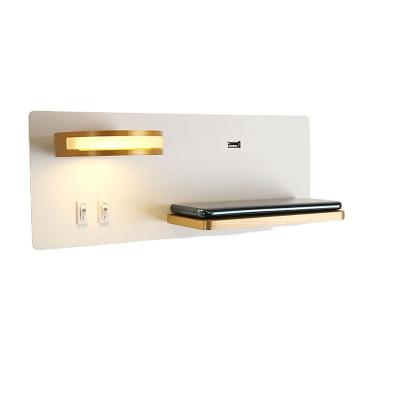 China Modern factory sales top wifi usb charging led bedside wall lamp for hotel restaurant bar for sale