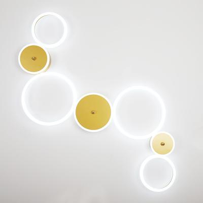 China Surface Mounted Amazon Sales 2021 Hot Gold Color High Brightness Led Ceiling Lamp for sale