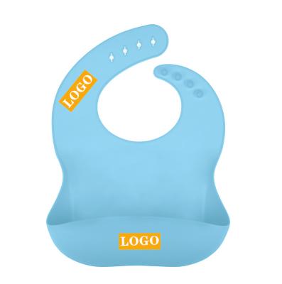 China Printed Customized Washable Silicone Bib Pattern Bpa Silicone Baby Soft Waterproof Soft Free Bibs for sale