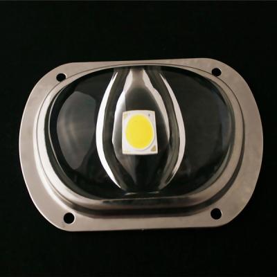 China For Led Cob Light Oval Optical Asymmetric Glass Lens For Cob Led for sale