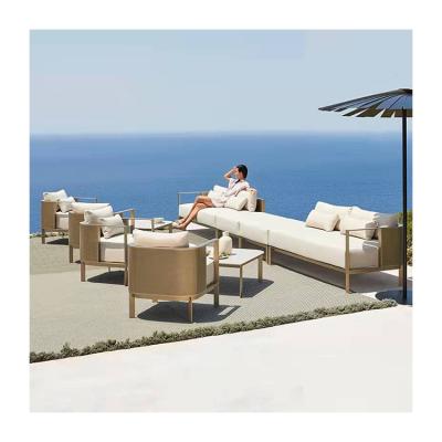 China Outdoor Modern Outdoor Outdoor Pool Room Aluminum Weather Furniture Garden Sofa for sale