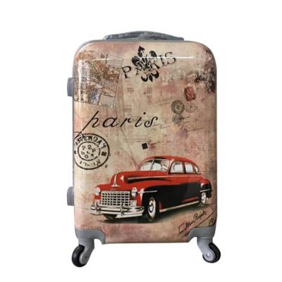 China Travel 20 24 28 Inch Custom PC Prints Fully Printing Hard Shell Luggage Suitcase for sale