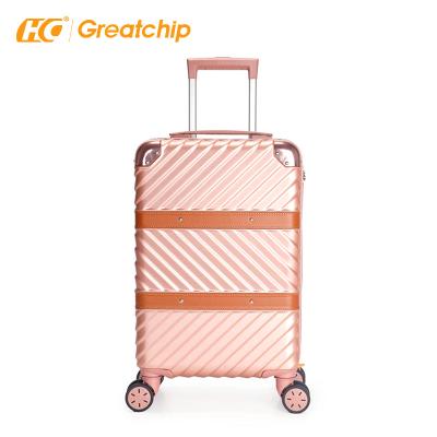 China ABS+PC Material 2019 Retro Style Vintage Travel Suitcase 20 24