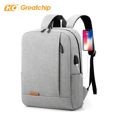 China With USB Casual Business Leather Backpack Customized Wear-resistant Men's Computer Backpack Student Schoolbag Leather Tide for sale