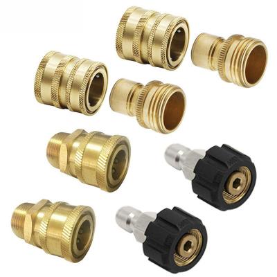 China New China-Chic 8PCS High Pressure Washer Adapter Set, Quick Disconnect Kit, M22 Swivel to 3/8'' Quick Connect, 3/4