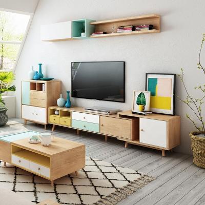 China Modern Rectangular Storage Home Living Room Furniture Wood Designs Stand Up TV Unit Cabinet for sale