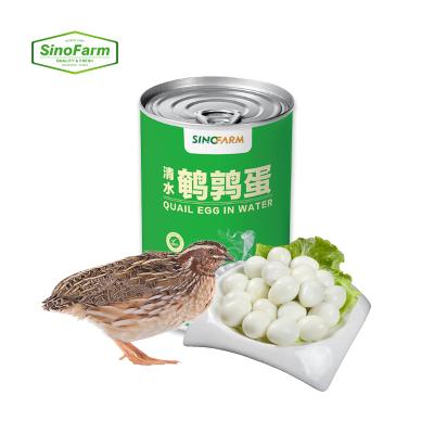 China Cooked Canned Quail Egg Food For Eating Canned Boiled Quail Eggs In Brine 425g x 24 for sale