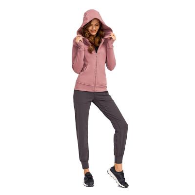 China free shipping items Anti-wrinkle zip up drawstring gym sports fitness jacket pink winter casual zipper hoody for sale