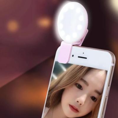 China PORTABLE Cell Phone Dimmable USB Mobile Fill Clip On Selfie Ring Fill Light for sale